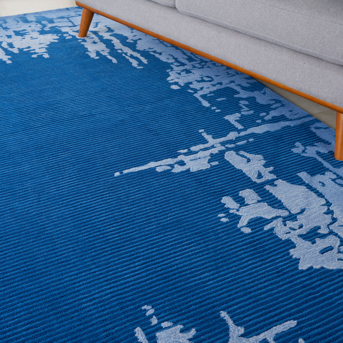 Symmetry SMM02 Navy Blue Tufted Rug