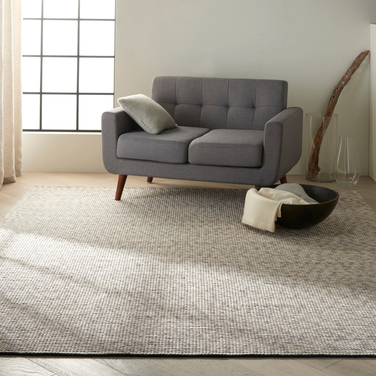 Calvin Klein Home Lowland LOW01 Basalt Tufted Rug