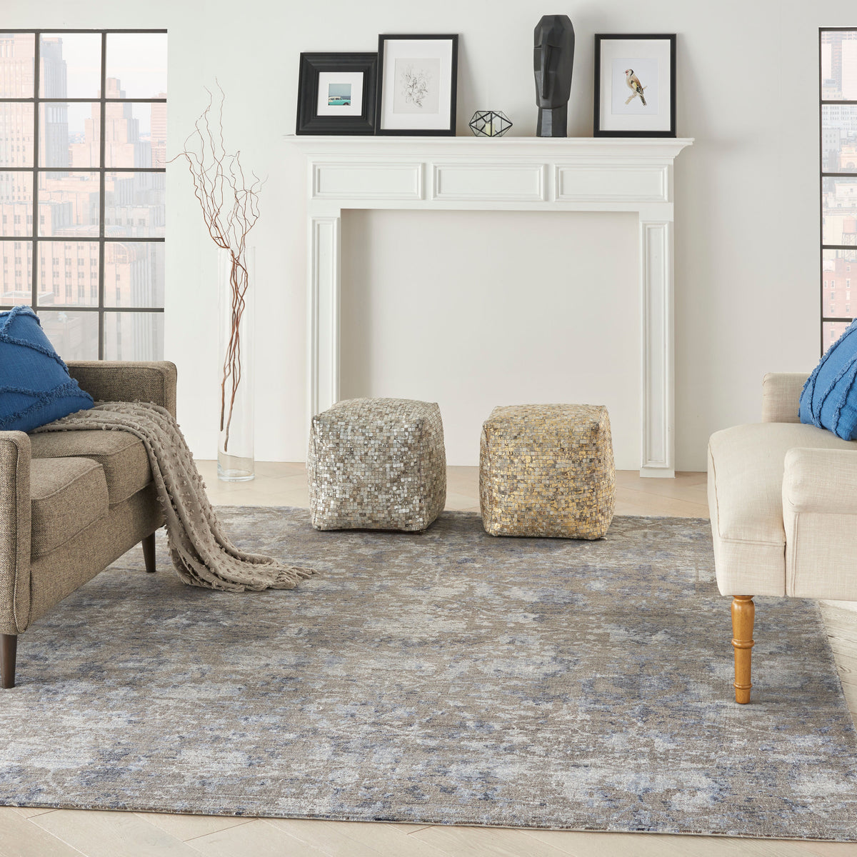 Lucent LCN03 Dove Knotted Rug