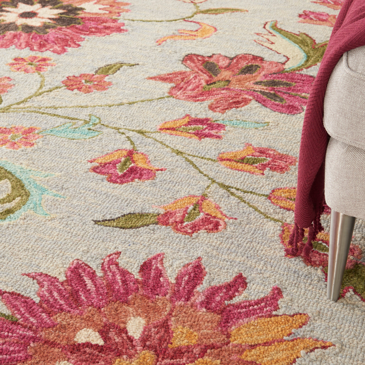 Bahari BAH04 Grey Multicolor Tufted Rug