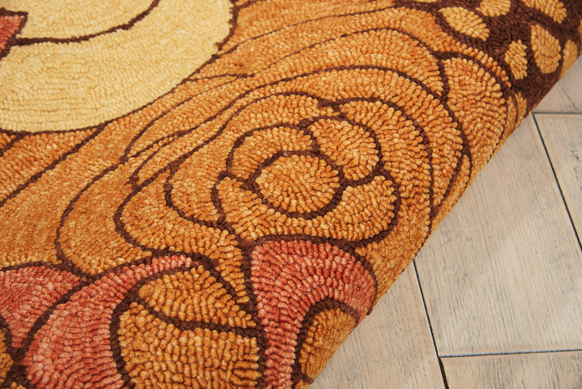 South Beach SOU07 Spice Hooked Rug