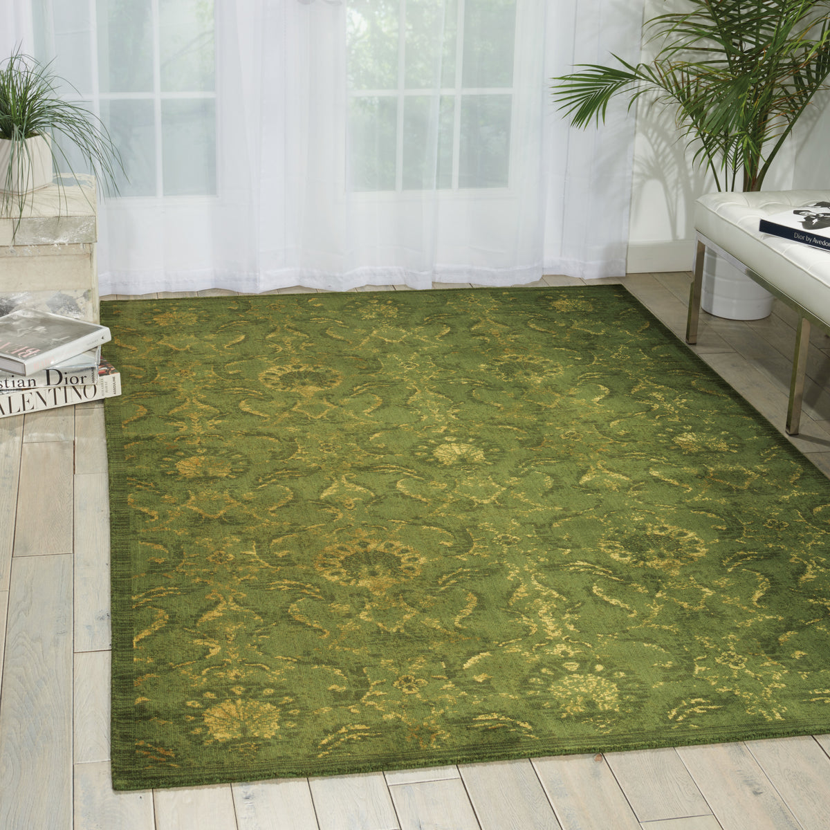 Silken Allure SLK03 Light Green Loomed Rug