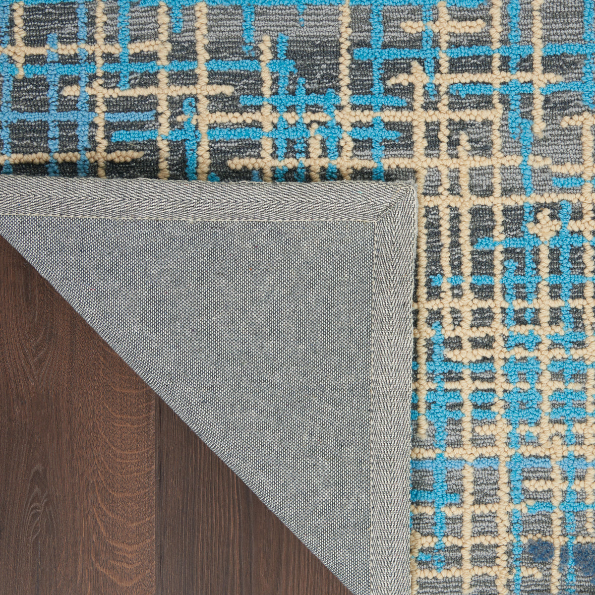 Symmetry SMM08 Blue Beige Tufted Rug