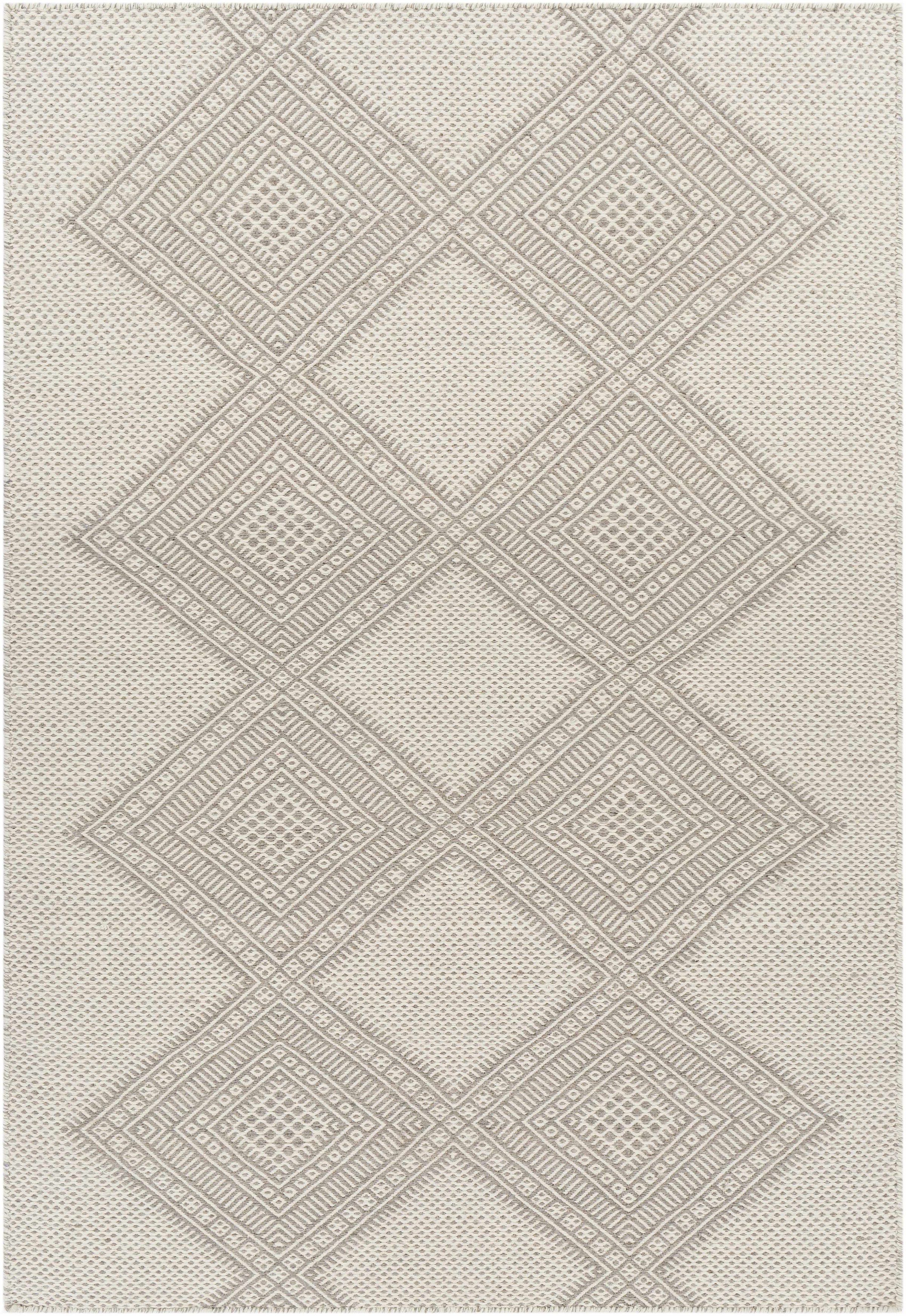 Gray Hand Woven 100% Wool Global Rectangle Handmade rug, Indoor use only, no fringe, non-washable. runner also available