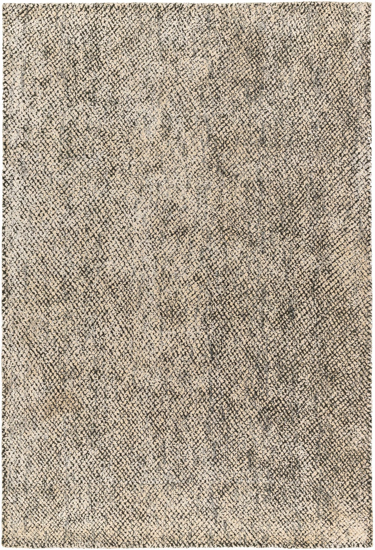 Beige Hand Loomed 60% Viscose, 40% Wool Modern Rectangle Handmade rug, Indoor use only, no fringe, non-washable.