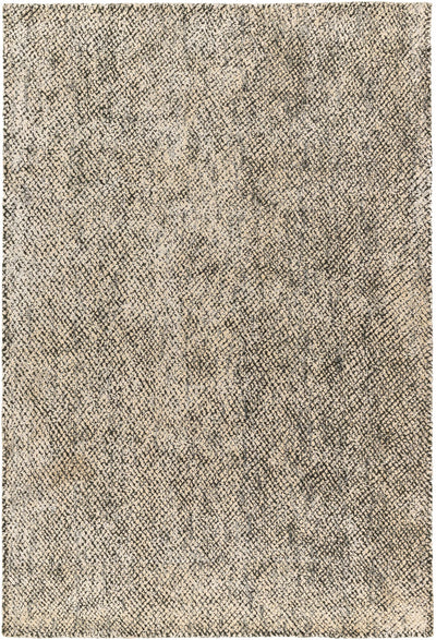 Beige Hand Loomed 60% Viscose, 40% Wool Modern Rectangle Handmade rug, Indoor use only, no fringe, non-washable.