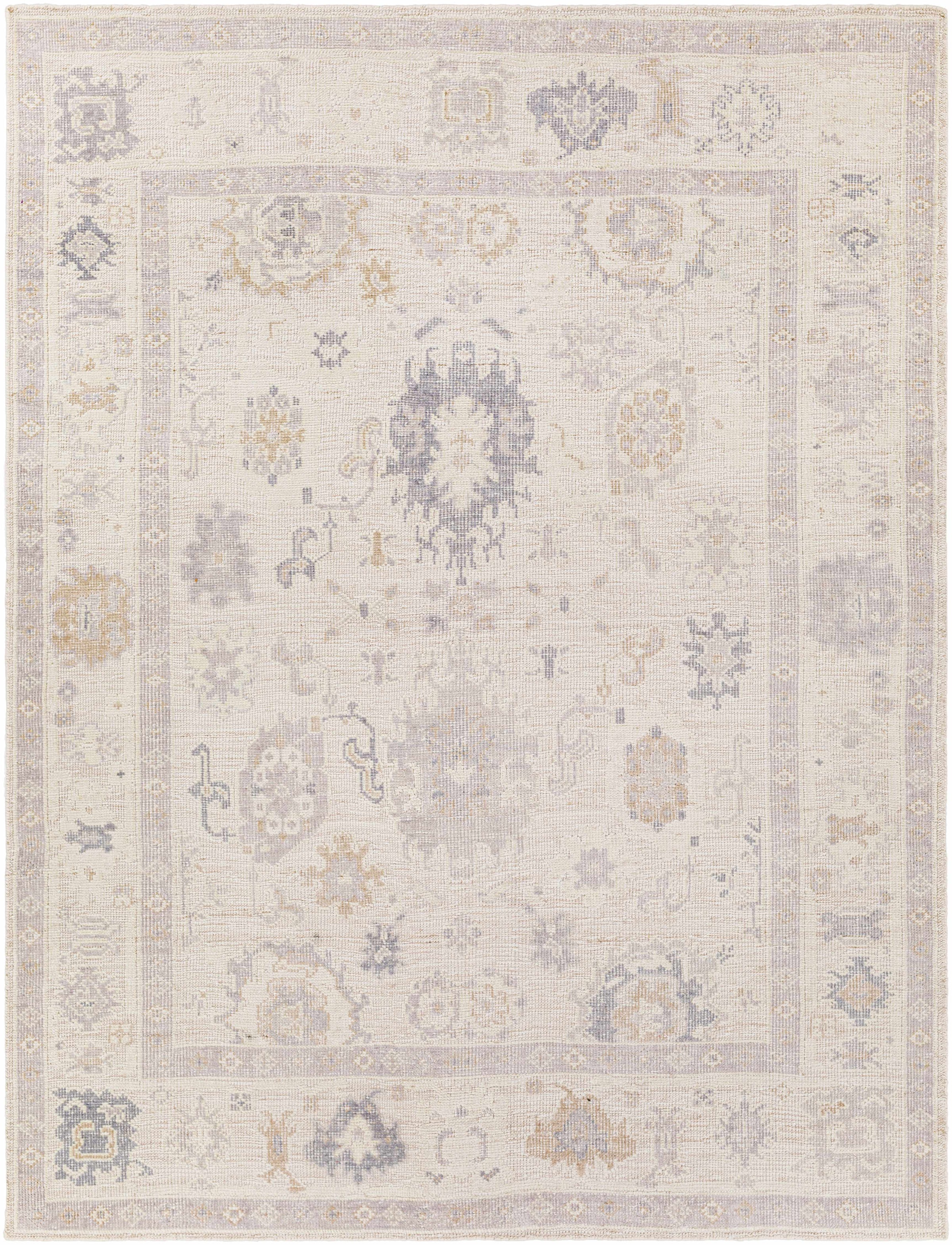 Medium Gray Hand Knotted 100% Recycled PET Yarn Traditional Rectangle Handmade rug, Indoor use only, no fringe, non-washable. runner also available