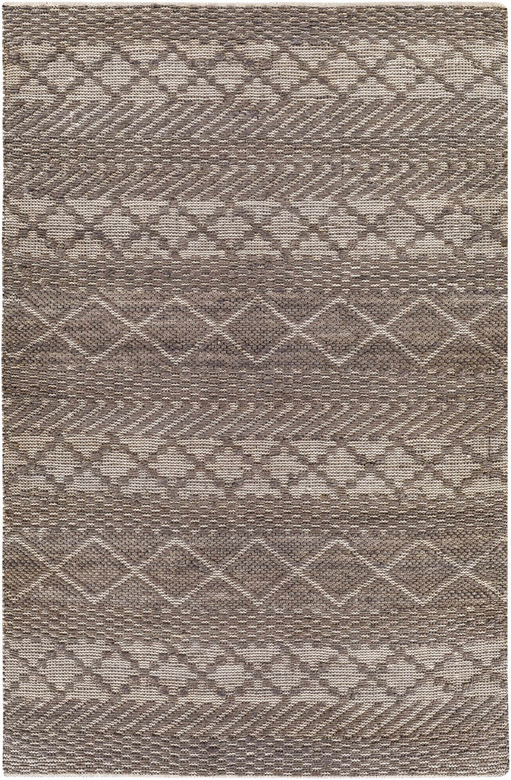 Charcoal Hand Woven 80% Jute, 20% Cotton Global Rectangle Handmade rug, Indoor use only, no fringe, non-washable. runner also available