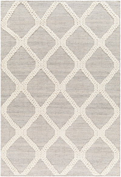Ivory Hand Woven 70% Recycled PET Yarn, 30% Wool Modern Rectangle Handmade rug, Indoor use only, no fringe, non-washable. runner also available