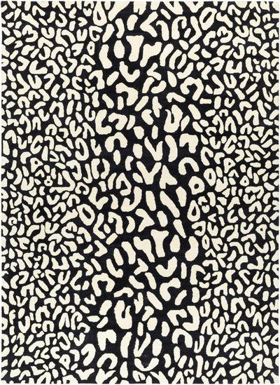 Black Hand Tufted 100% Wool Modern Rectangle Handmade rug, Indoor use only, no fringe, non-washable. runner also available