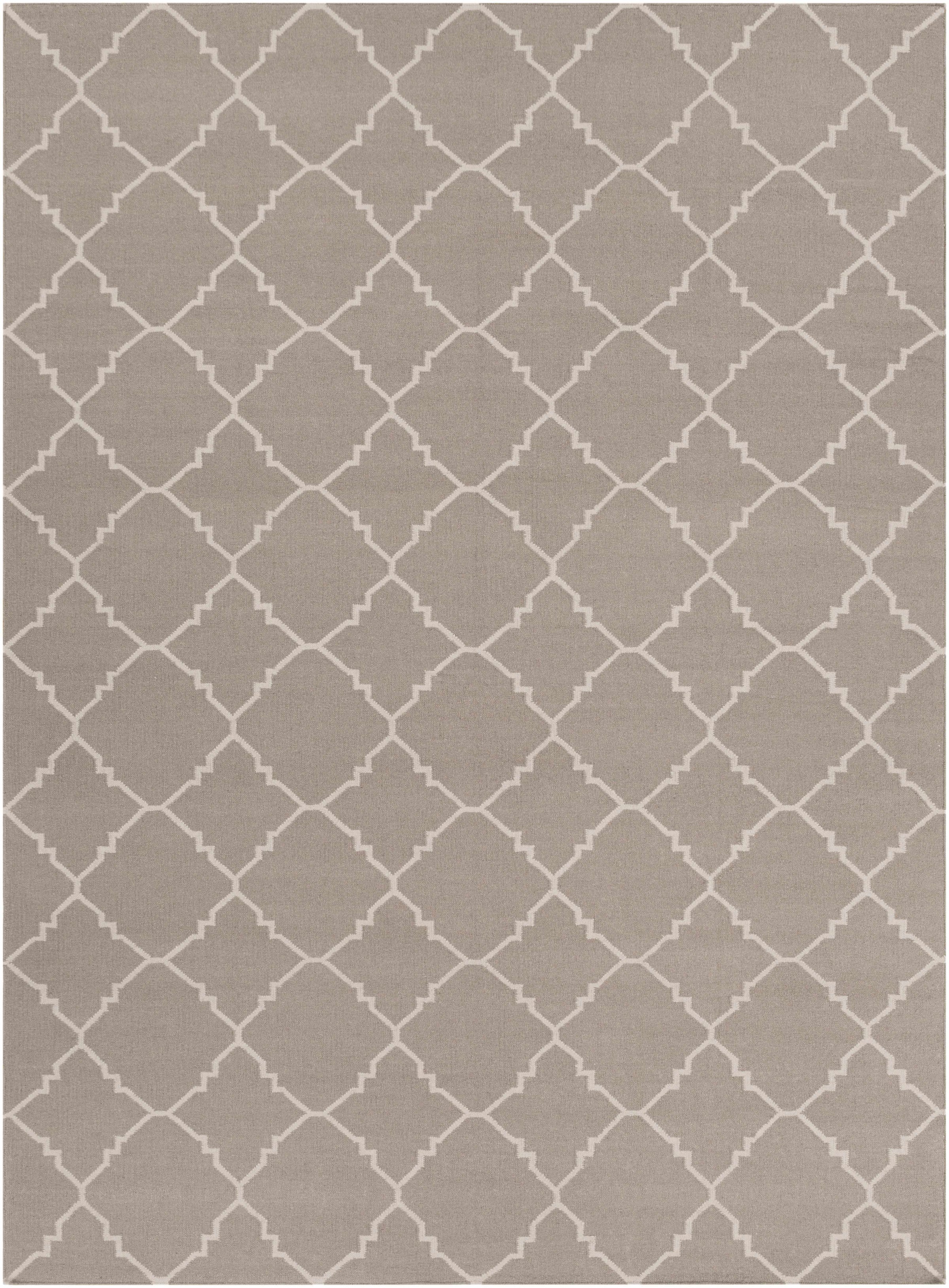 Brown Hand Woven 100% Wool Modern Rectangle Handmade rug, Indoor use only, no fringe, non-washable.
