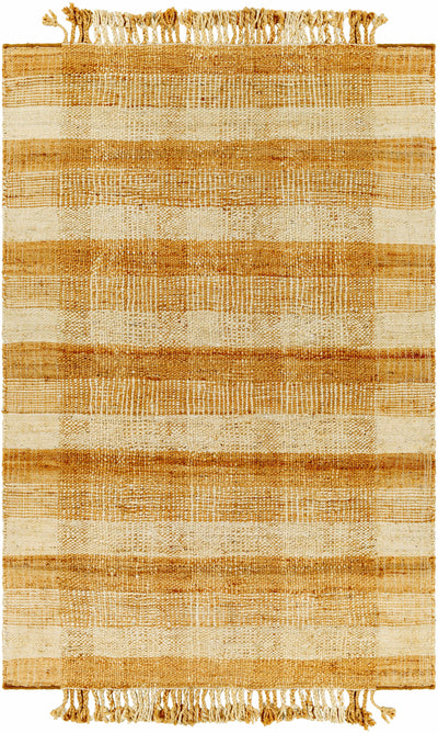 Light Beige Hand Woven 100% Jute Cottage Rectangle Handmade rug, Indoor use only, has fringe, non-washable. runner also available