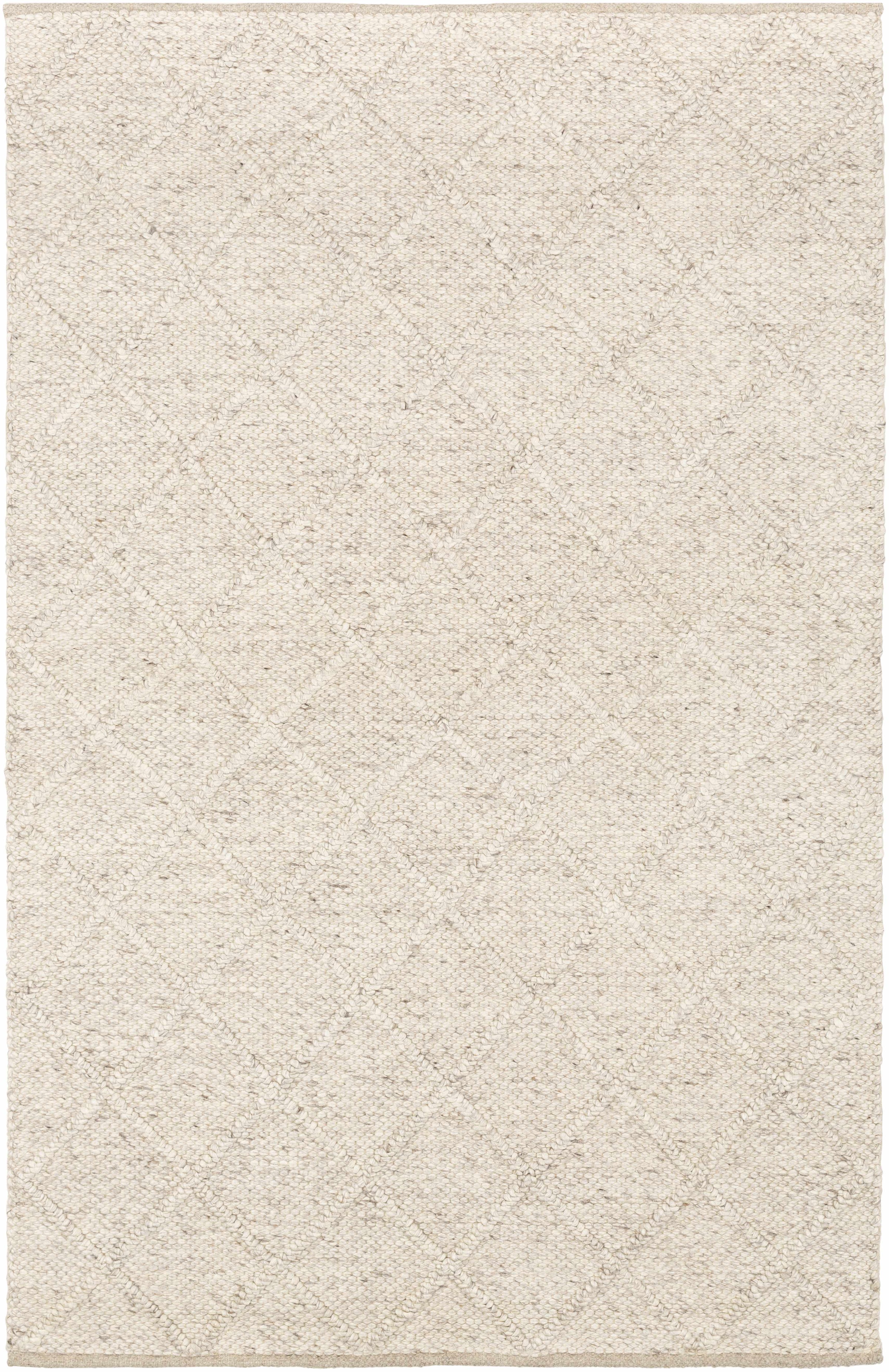 Light Beige Hand Woven 70% Wool, 30% Viscose Modern Rectangle Handmade rug, Indoor use only, no fringe, non-washable. runner also available