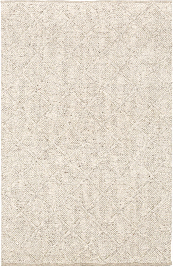Light Beige Hand Woven 70% Wool, 30% Viscose Modern Rectangle Handmade rug, Indoor use only, no fringe, non-washable. runner also available