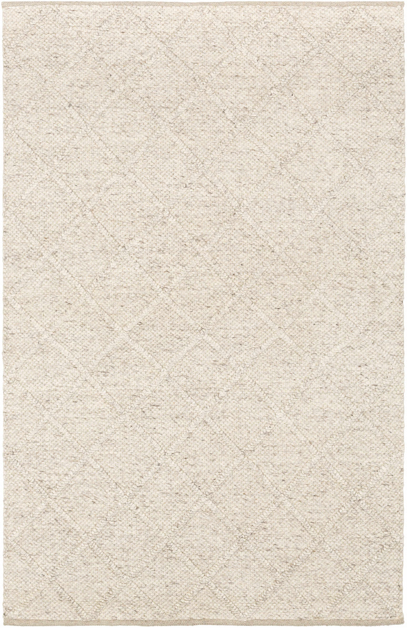 Light Beige Hand Woven 70% Wool, 30% Viscose Modern Rectangle Handmade rug, Indoor use only, no fringe, non-washable. runner also available