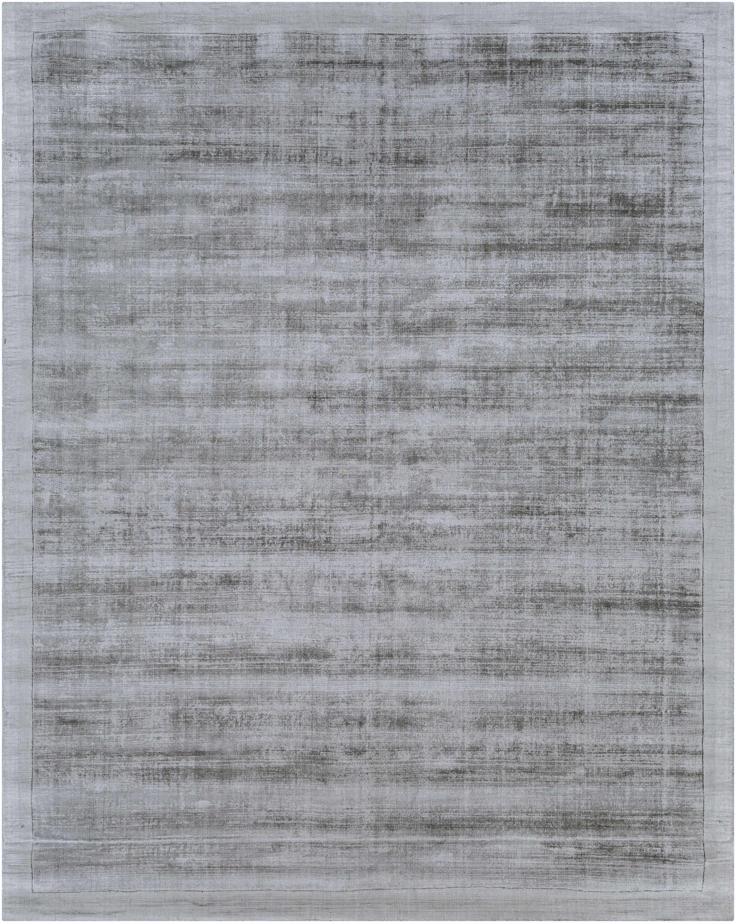 Gray Hand Loomed 100% Viscose Modern Rectangle Handmade rug, Indoor use only, no fringe, non-washable. round, runner also available