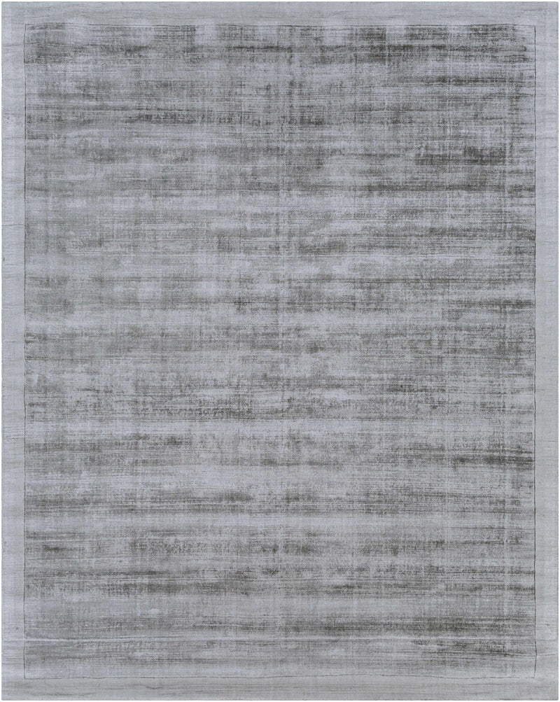 Gray Hand Loomed 100% Viscose Modern Rectangle Handmade rug, Indoor use only, no fringe, non-washable. round, runner also available