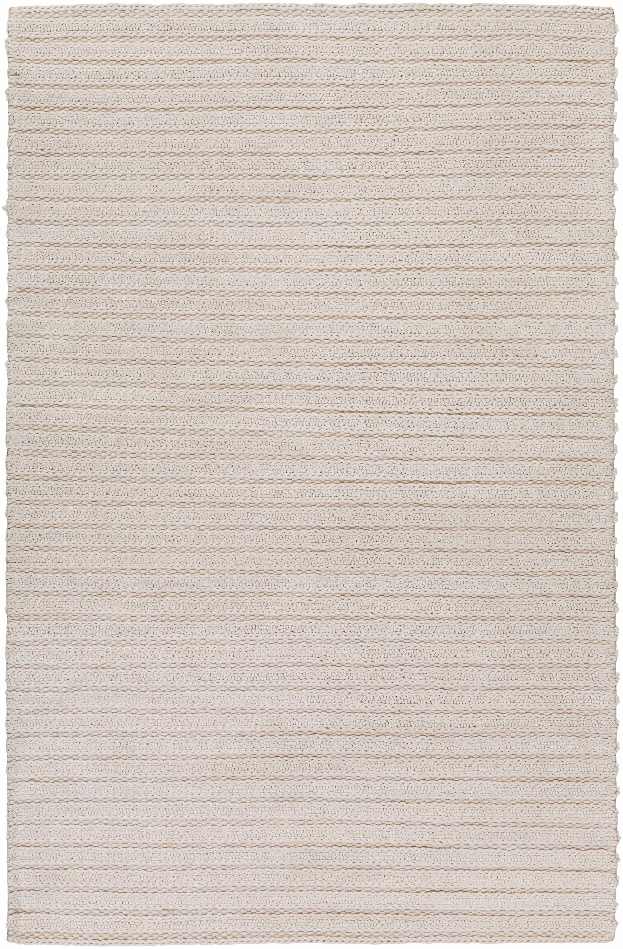 Off-White Hand Woven 70% Viscose, 30% NZ Wool Modern Rectangle Handmade rug, Indoor use only, no fringe, non-washable. runner also available