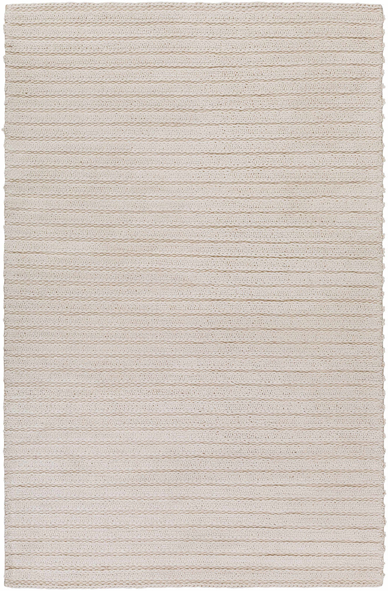 Off-White Hand Woven 70% Viscose, 30% NZ Wool Modern Rectangle Handmade rug, Indoor use only, no fringe, non-washable. runner also available