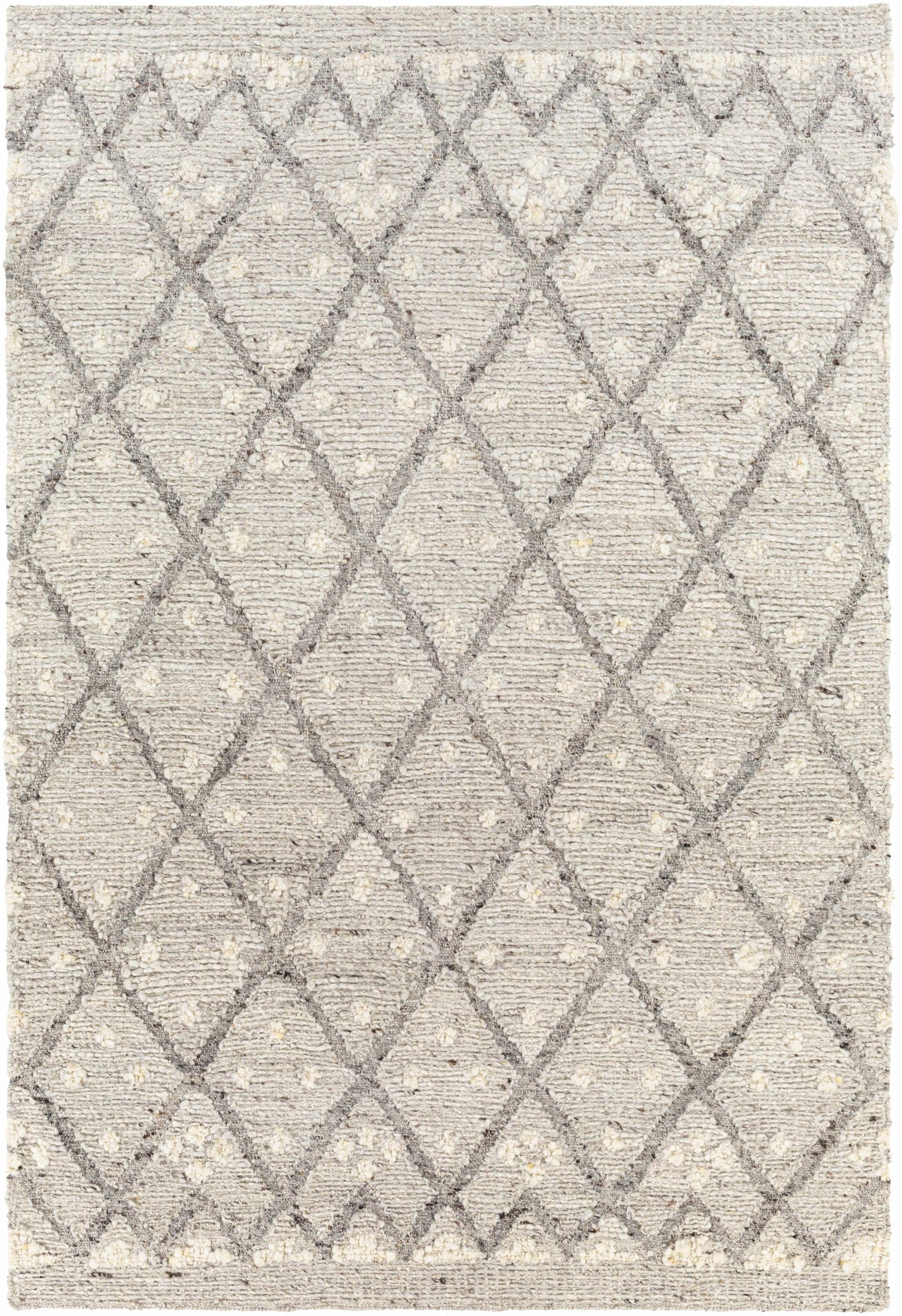 Light Slate Hand Woven 100% Wool Global Rectangle Handmade rug, Indoor use only, no fringe, non-washable.