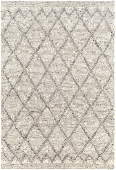 Light Slate Hand Woven 100% Wool Global Rectangle Handmade rug, Indoor use only, no fringe, non-washable.