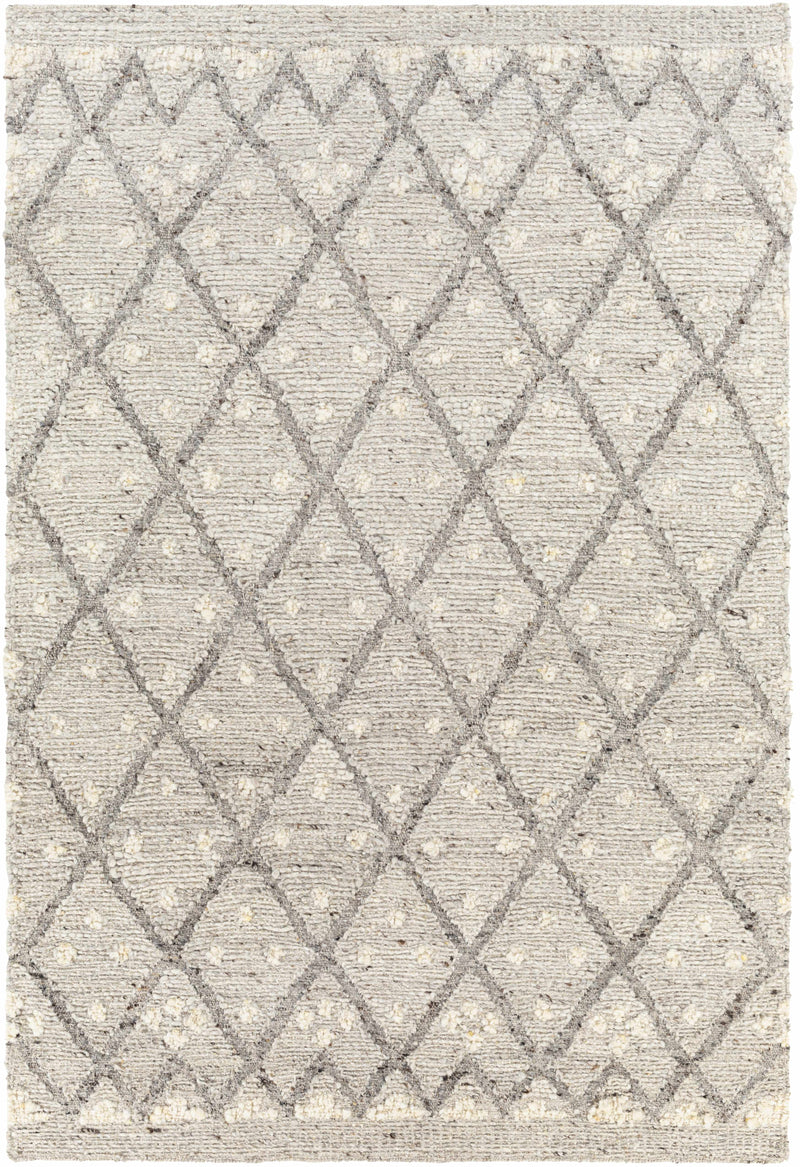 Light Slate Hand Woven 100% Wool Global Rectangle Handmade rug, Indoor use only, no fringe, non-washable.