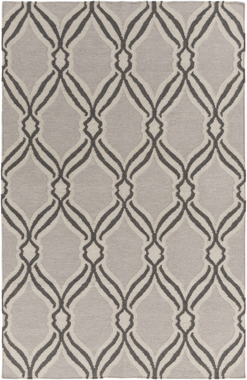 Charcoal Hand Woven 100% Wool Modern Rectangle Handmade rug, Indoor use only, no fringe, non-washable.