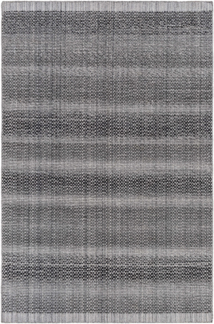 Charcoal Hand Loomed 100% Recycled PET Yarn Cottage Rectangle Handmade rug, Indoor use only, no fringe, non-washable. runner also available