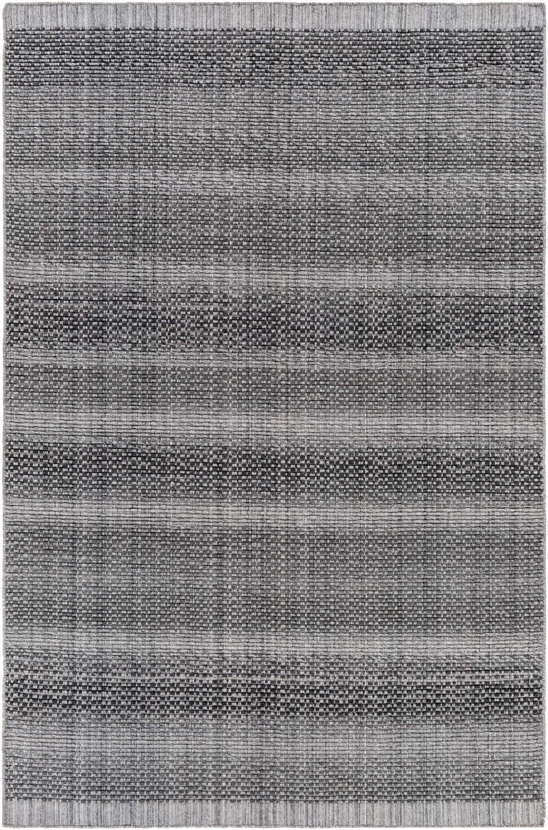 Charcoal Hand Loomed 100% Recycled PET Yarn Cottage Rectangle Handmade rug, Indoor use only, no fringe, non-washable. runner also available