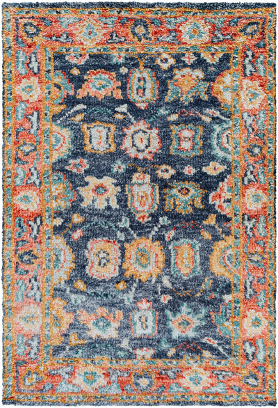 Burnt Orange Hand Knotted 100% Wool Traditional Rectangle Handmade rug, Indoor use only, no fringe, non-washable. runner also available