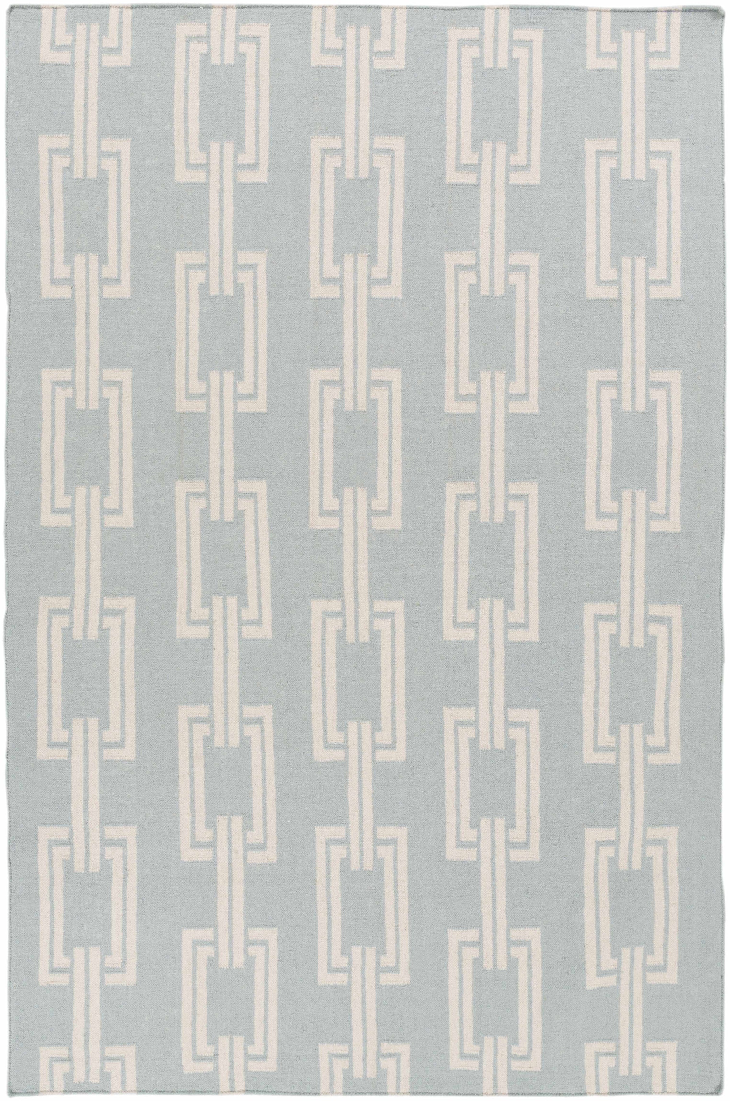 Beige Hand Woven 100% Wool Modern Rectangle Handmade rug, Indoor use only, no fringe, non-washable.