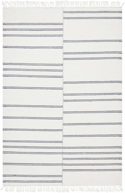 Charcoal Hand Woven 100% Recycled PET Yarn Cottage Rectangle Handmade rug, Indoor use only, has fringe, non-washable. runner also available