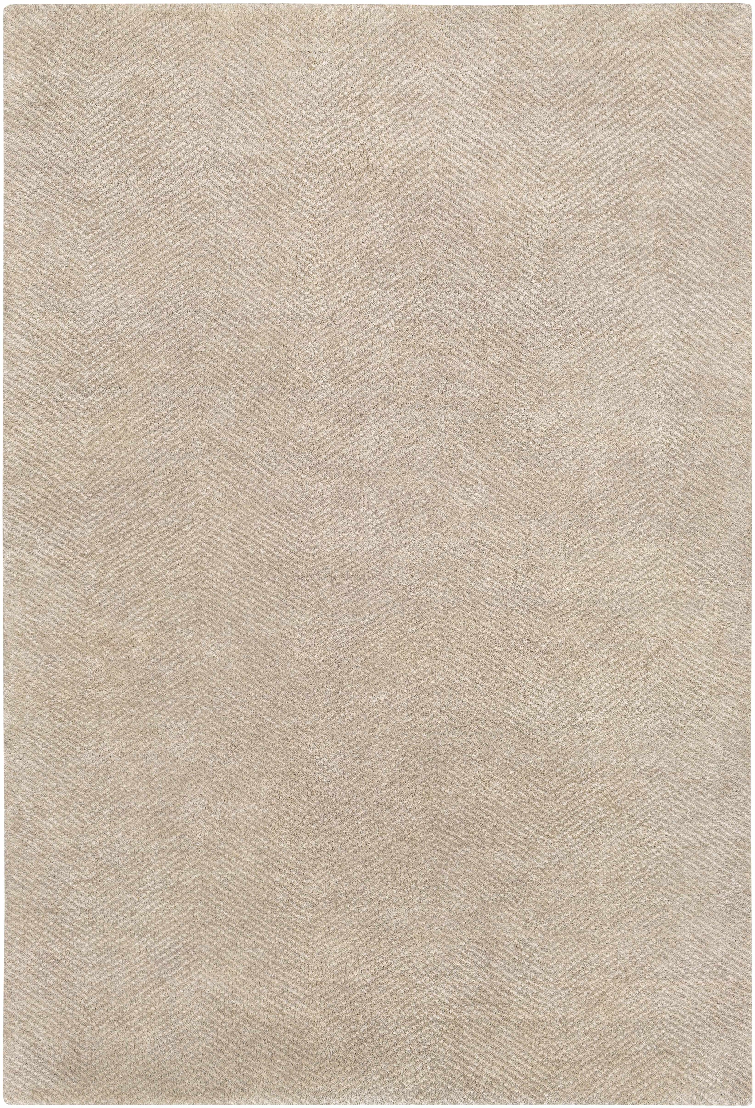 Light Gray Hand Knotted 50% Viscose, 50% Wool Modern Rectangle Handmade rug, Indoor use only, no fringe, non-washable.