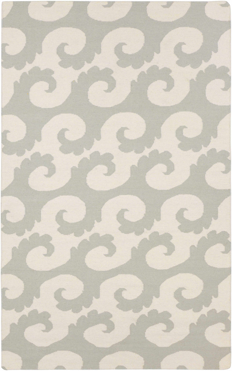 Ivory Hand Woven 100% Wool Modern Rectangle Handmade rug, Indoor use only, no fringe, non-washable.