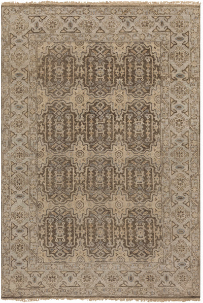 Charcoal Hand Knotted 100% NZ Wool Traditional Rectangle Handmade rug, Indoor use only, no fringe, non-washable.