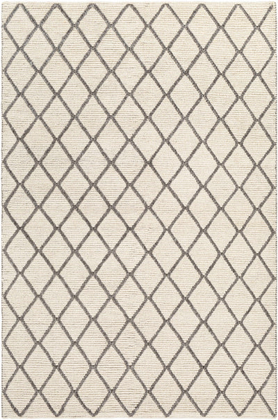 Charcoal Hand Woven 50% Viscose, 50% Wool Modern Rectangle Handmade rug, Indoor use only, no fringe, non-washable.
