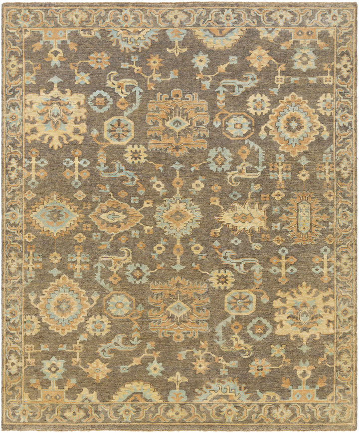 Burnt Orange Hand Knotted 70% NZ Wool, 30% Viscose Traditional Rectangle Handmade rug, Indoor use only, has fringe, non-washable.