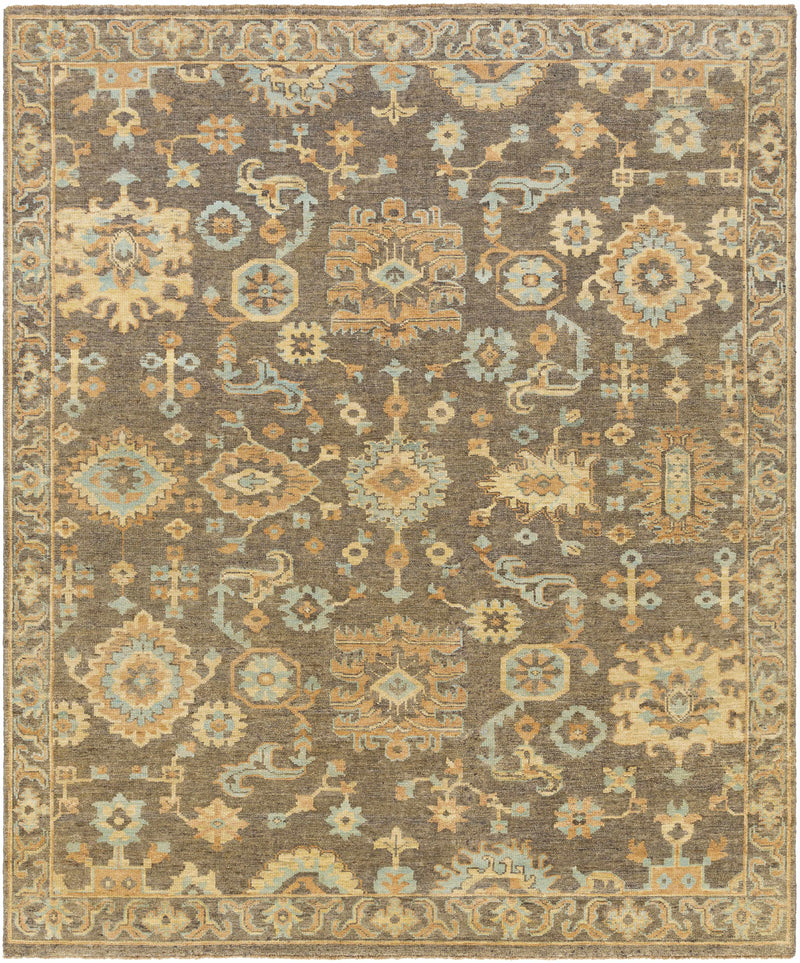 Burnt Orange Hand Knotted 70% NZ Wool, 30% Viscose Traditional Rectangle Handmade rug, Indoor use only, has fringe, non-washable.