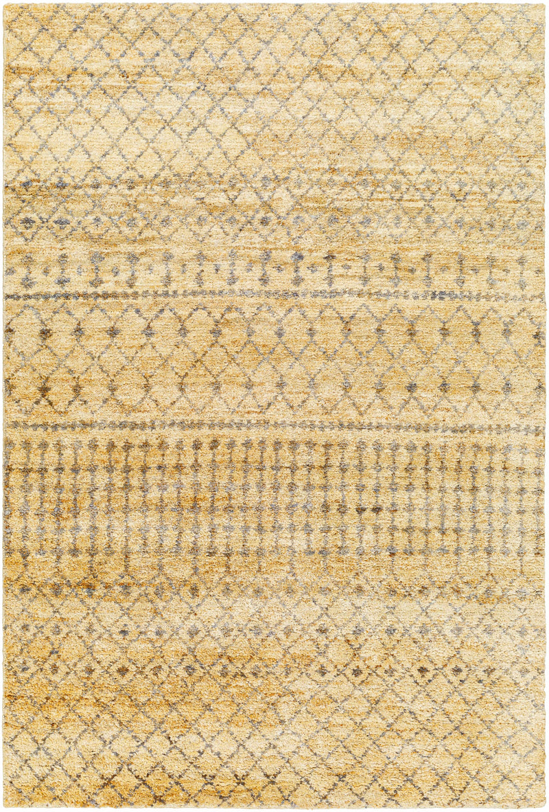 Butter Hand Knotted 100% Jute Global Rectangle Handmade rug, Indoor use only, no fringe, non-washable.
