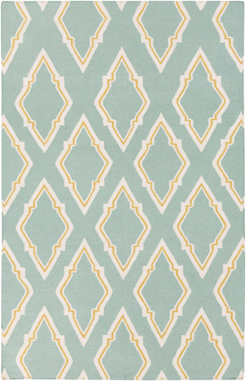 Seafoam Hand Woven 100% Wool Modern Rectangle Handmade rug, Indoor use only, no fringe, non-washable. runner also available