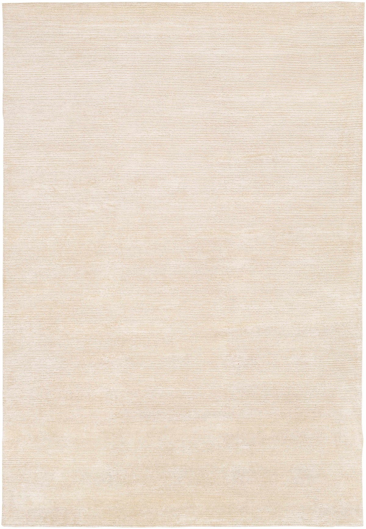 Beige Hand Knotted 60% Viscose, 40% NZ Wool Cottage Rectangle Handmade rug, Indoor use only, no fringe, non-washable.