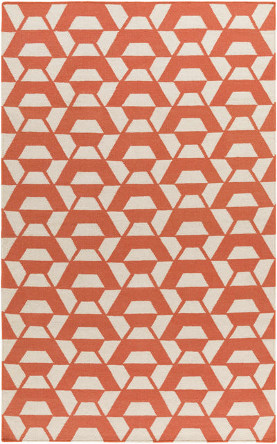 Coral Hand Woven 100% Wool Modern Rectangle Handmade rug, Indoor use only, no fringe, non-washable. runner also available