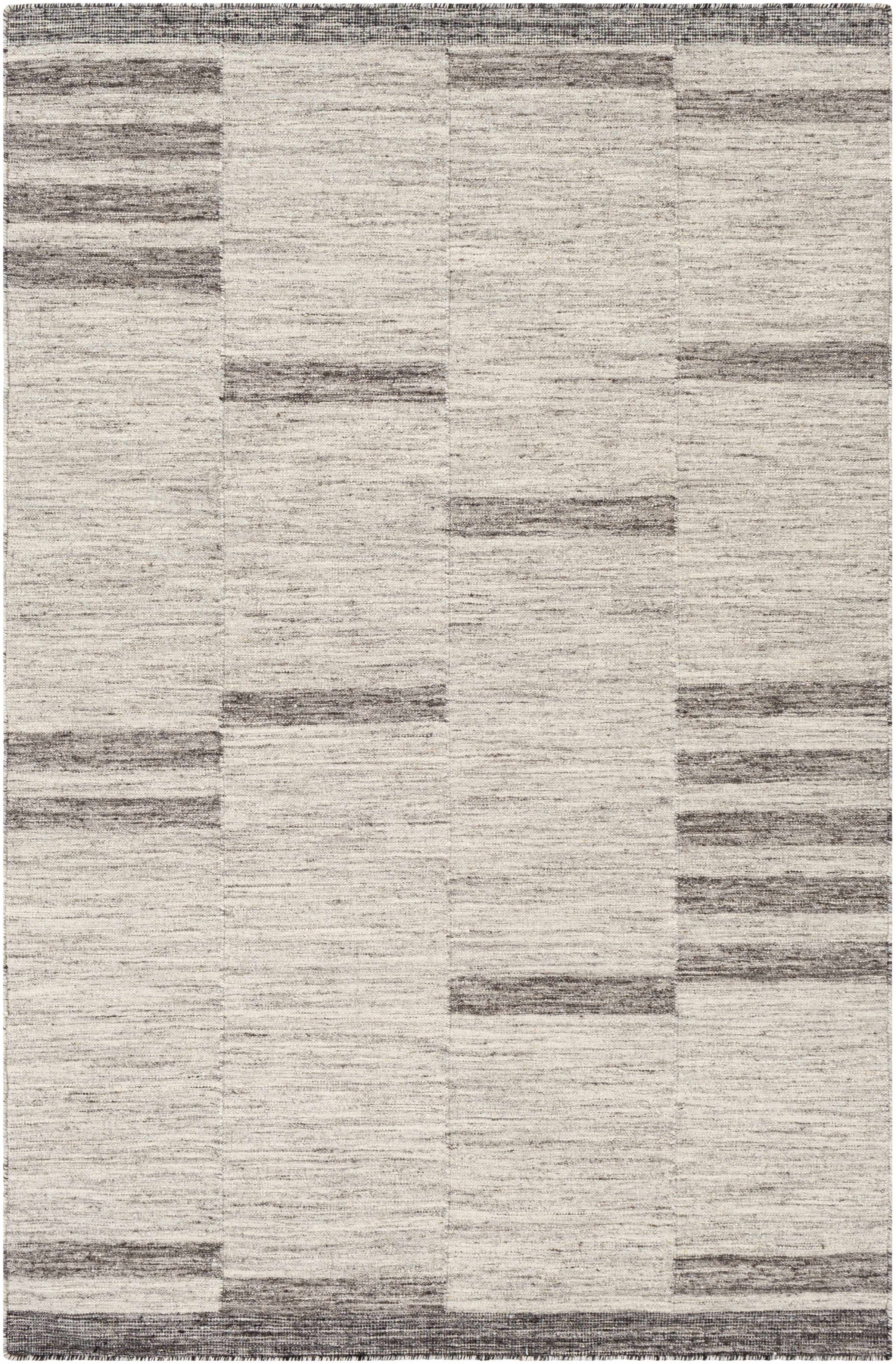Light Gray Hand Woven 60% Wool, 40% Viscose Global Rectangle Handmade rug, Indoor use only, no fringe, non-washable.