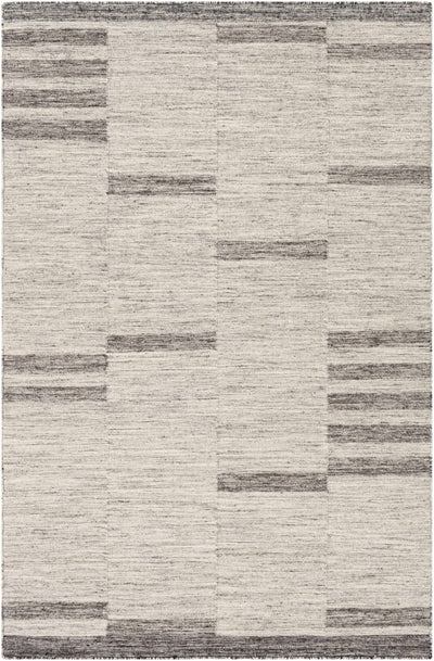 Light Gray Hand Woven 60% Wool, 40% Viscose Global Rectangle Handmade rug, Indoor use only, no fringe, non-washable.