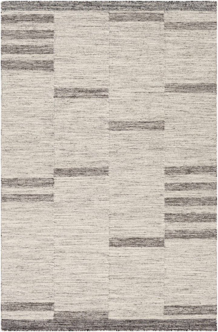 Light Gray Hand Woven 60% Wool, 40% Viscose Global Rectangle Handmade rug, Indoor use only, no fringe, non-washable.