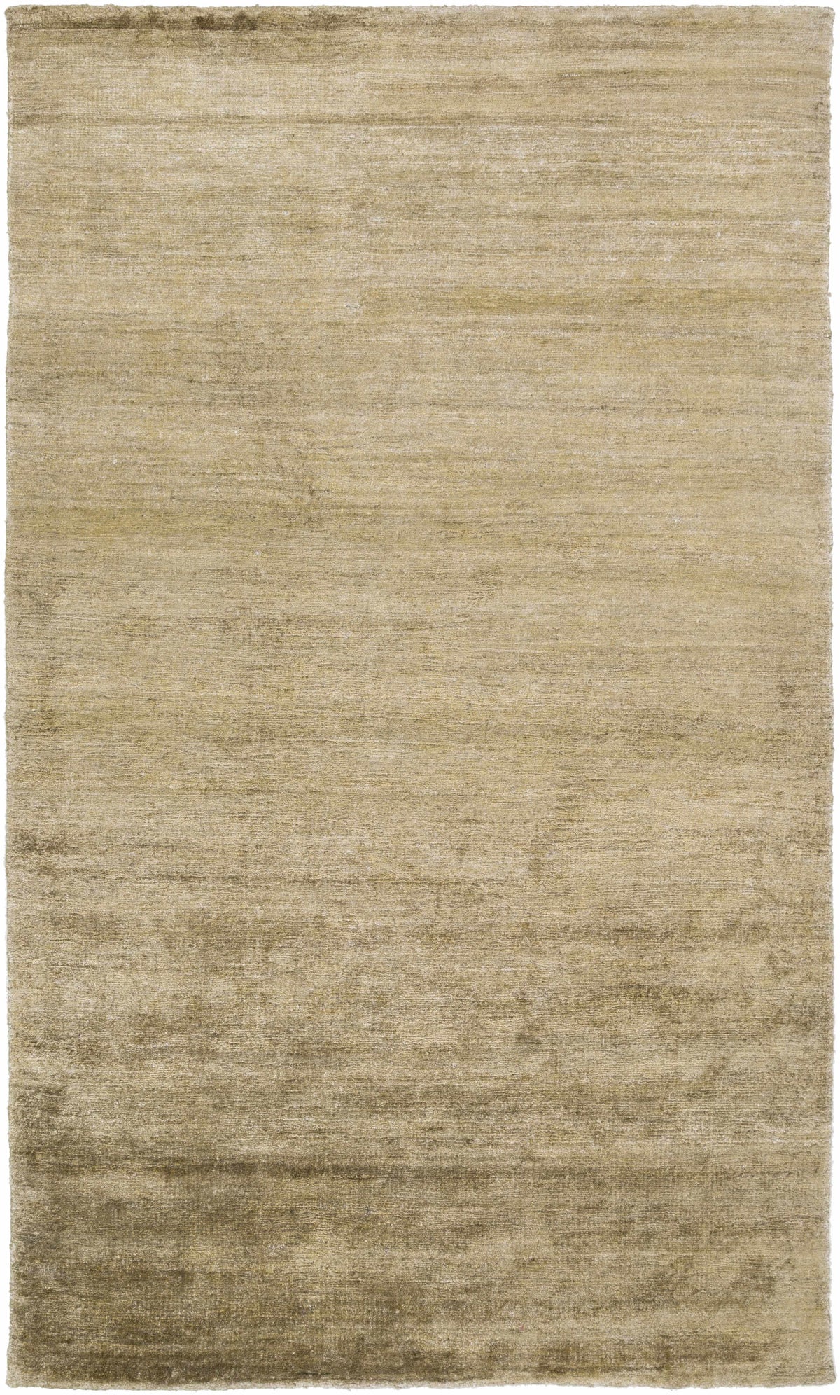 Olive Hand Woven 100% Viscose Cottage Rectangle Handmade rug, Indoor use only, no fringe, non-washable.