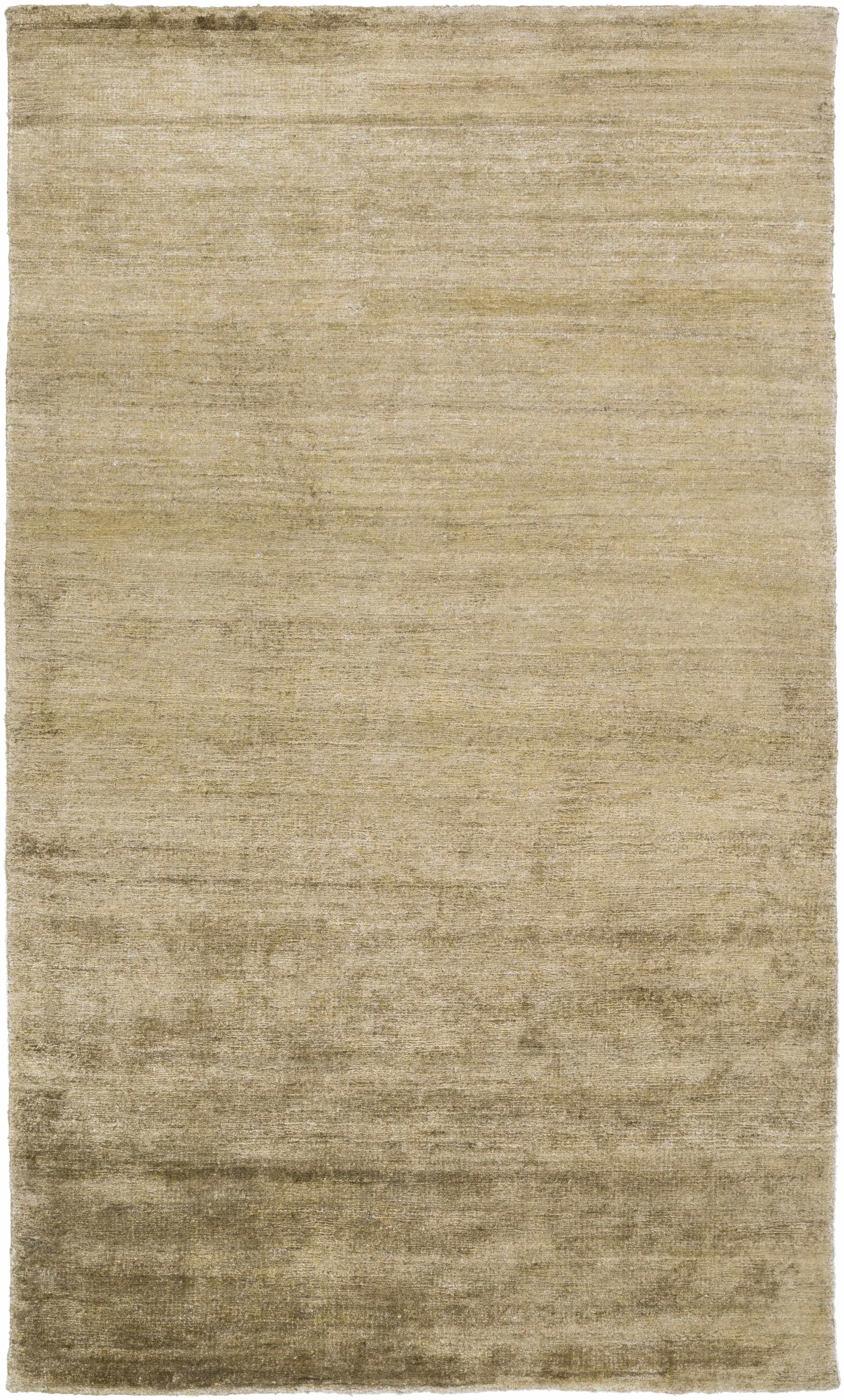 Olive Hand Woven 100% Viscose Cottage Rectangle Handmade rug, Indoor use only, no fringe, non-washable.
