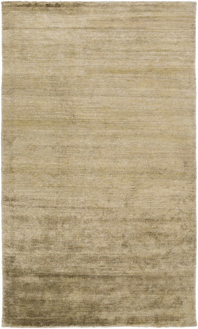 Olive Hand Woven 100% Viscose Cottage Rectangle Handmade rug, Indoor use only, no fringe, non-washable.