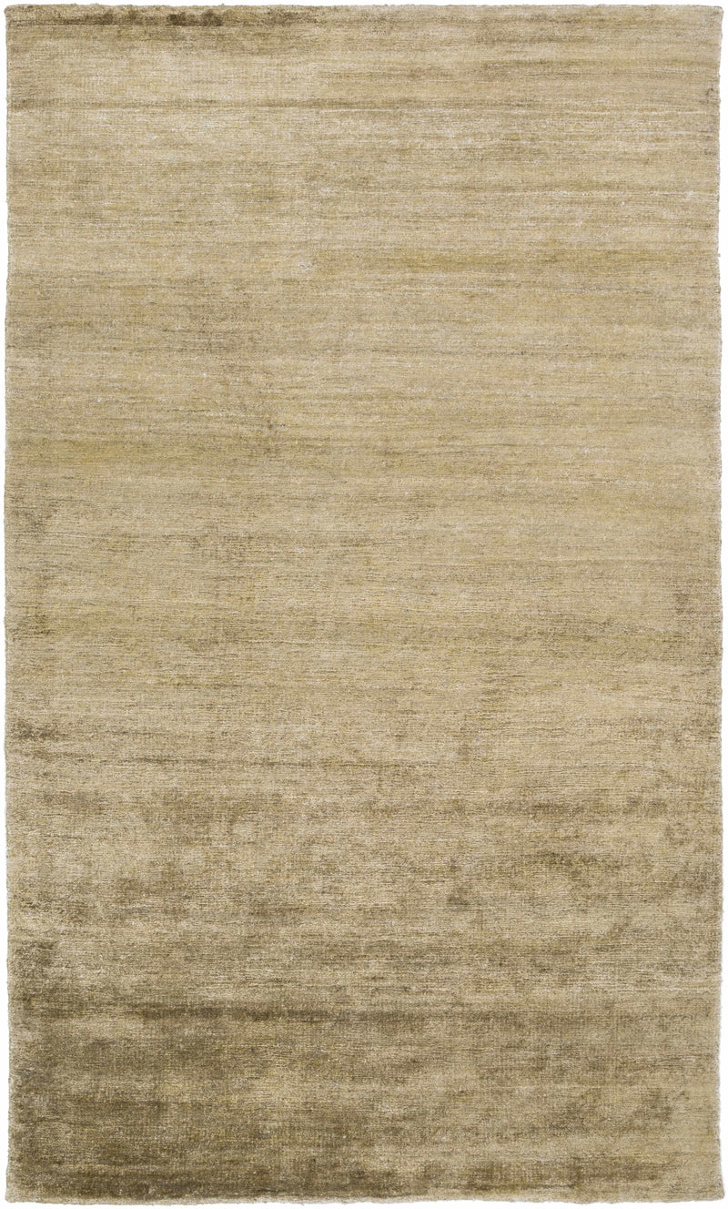 Olive Hand Woven 100% Viscose Cottage Rectangle Handmade rug, Indoor use only, no fringe, non-washable.
