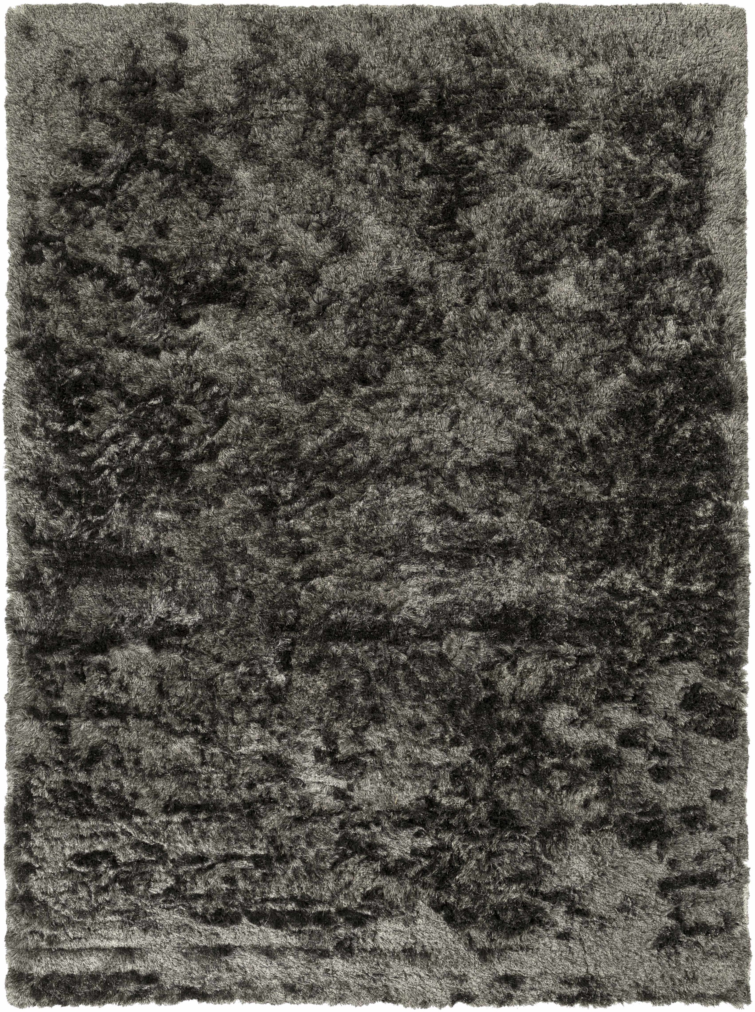 Ink Blue Hand Woven 100% Polyester Modern Rectangle Handmade rug, Indoor use only, no fringe, non-washable.